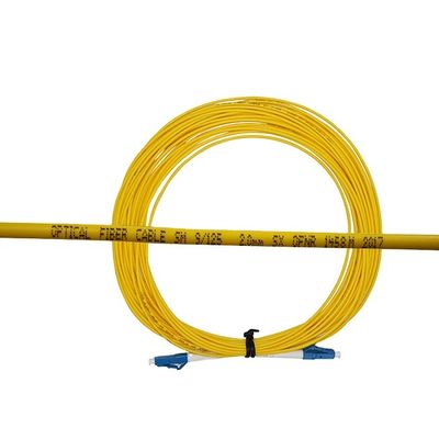 LC UPC SM كابل شبكة الألياف البصرية التصحيح الحبل 0.9mm / 2.0mm / 3.0mm تبادل جيد